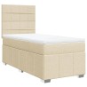 Sommier à lattes de lit avec matelas Crème 100x200 cm Tissu 