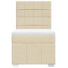 Sommier à lattes de lit avec matelas Crème 100x200 cm Tissu 