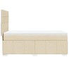 Sommier à lattes de lit avec matelas Crème 100x200 cm Tissu 