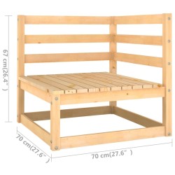 Salon de jardin 5 pcs avec coussins Bois de pin massif 