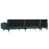 Canapé-lit en forme de L vert foncé 275x140x70 cm velours 
