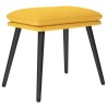 Repose-pied Jaune moutarde 45x29,5x35 cm Tissu 