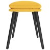 Repose-pied Jaune moutarde 45x29,5x35 cm Tissu 