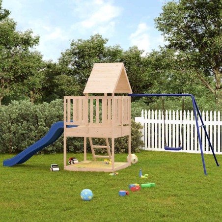 Aire de jeux d'extérieur bois de pin massif 