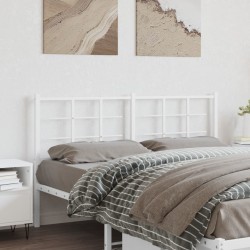 Tête de lit métal blanc 150 cm 