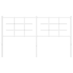 Tête de lit métal blanc 150 cm 