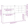 Tête de lit métal blanc 150 cm 