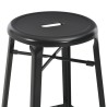Tabourets de bar lot de 6 noir acier 