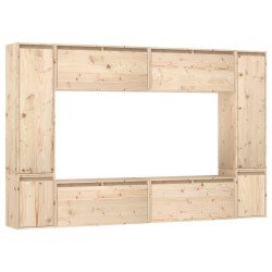 Meubles TV 8 pcs Bois massif de pin 