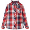 Chemise à carreaux pour enfants rouge et bleu marine 92 