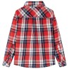 Chemise à carreaux pour enfants rouge et bleu marine 92 