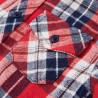 Chemise à carreaux pour enfants rouge et bleu marine 92 