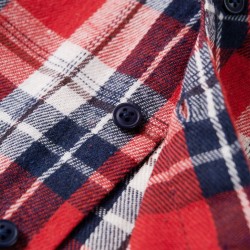 Chemise à carreaux pour enfants rouge et bleu marine 92 