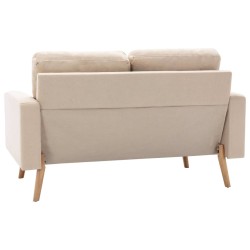 Ensemble de canapés 2 pcs Tissu Crème 