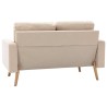 Ensemble de canapés 2 pcs Tissu Crème 