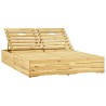 Chaise longue double avec coussins Bois de pin imprégné 
