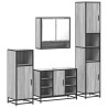 Ensemble de meubles de salle de bain 4 pcs sonoma gris 