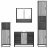 Ensemble de meubles de salle de bain 4 pcs sonoma gris 