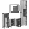 Ensemble de meubles de salle de bain 4 pcs sonoma gris 