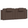 Lit avec matelas marron 140x200 cm similicuir 