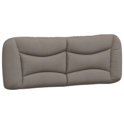 Lit avec matelas taupe 140x200 cm tissu 
