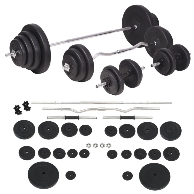 Ensemble d'haltères et barres d'haltères 120 kg 