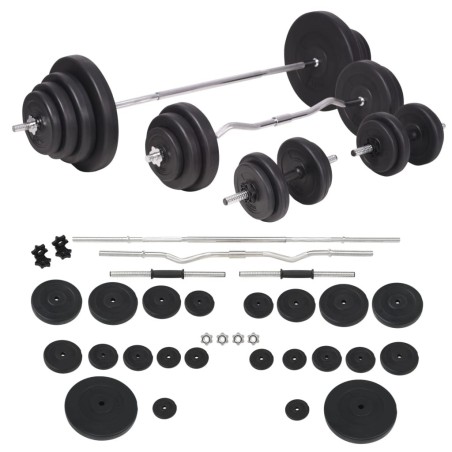 Ensemble d'haltères et barres d'haltères 120 kg 