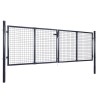 Portail en maille Acier galvanisé 289x125 cm Gris 
