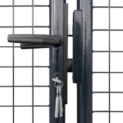 Portail en maille Acier galvanisé 289x125 cm Gris 
