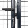 Portail en maille Acier galvanisé 289x125 cm Gris 