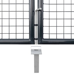 Portail en maille Acier galvanisé 289x125 cm Gris 