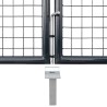 Portail en maille Acier galvanisé 289x125 cm Gris 