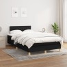 Sommier à lattes de lit avec matelas noir 120x190 cm tissu 