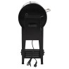 Gril à granulés avec étagère inférieure noir 94 cm fer 