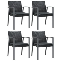 Ensemble à manger de jardin 5 pcs coussins résine tressée acier 