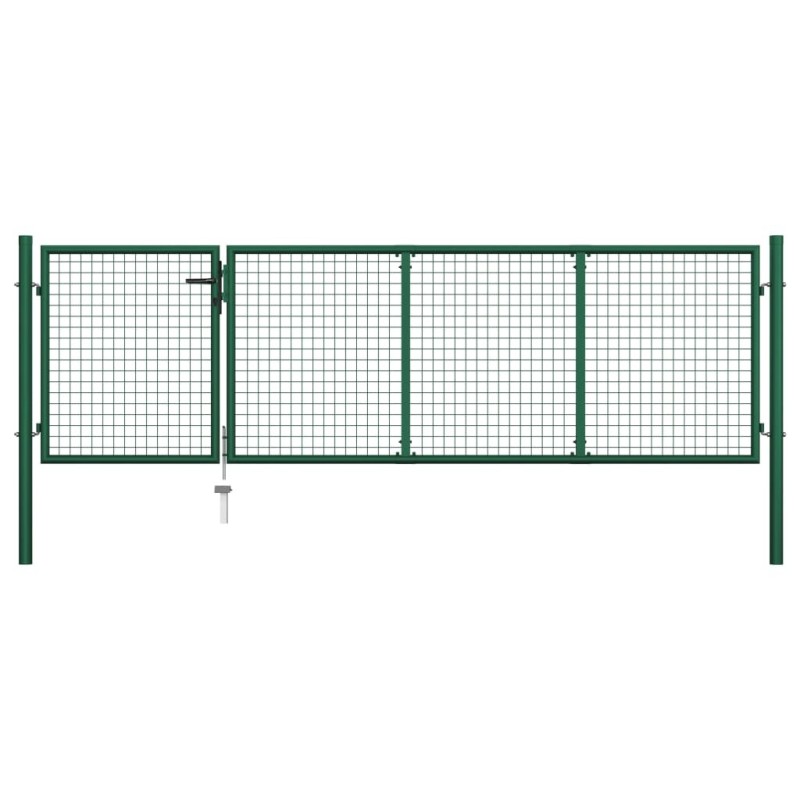 Portillon Acier 350x100 cm Vert 