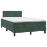 Sommier à lattes de lit avec matelas LED Vert foncé 120x200 cm 