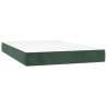 Sommier à lattes de lit avec matelas LED Vert foncé 120x200 cm 