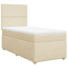 Sommier à lattes de lit avec matelas Crème 80x200 cm Tissu 