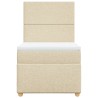 Sommier à lattes de lit avec matelas Crème 80x200 cm Tissu 