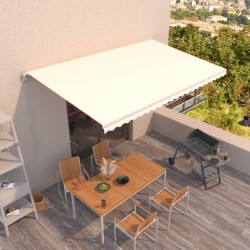 Auvent manuel rétractable 500x350 cm Crème 