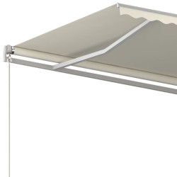 Auvent manuel rétractable 500x350 cm Crème 