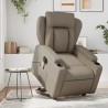 Fauteuil inclinable de massage électrique cappuccino similicuir 