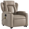 Fauteuil inclinable de massage électrique cappuccino similicuir 
