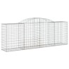 Paniers à gabions arqués 3 pcs 300x50x100/120 cm fer galvanisé 