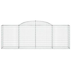 Paniers à gabions arqués 3 pcs 300x50x100/120 cm fer galvanisé 