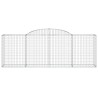 Paniers à gabions arqués 3 pcs 300x50x100/120 cm fer galvanisé 