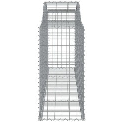 Paniers à gabions arqués 3 pcs 300x50x100/120 cm fer galvanisé 