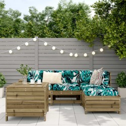 Salon de jardin 5 pcs bois de pin imprégné 