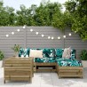 Salon de jardin 5 pcs bois de pin imprégné 